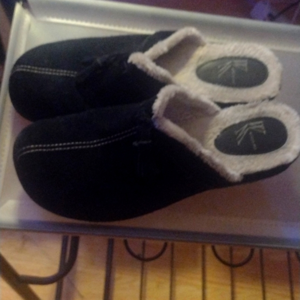 White MF. leather clog shoes